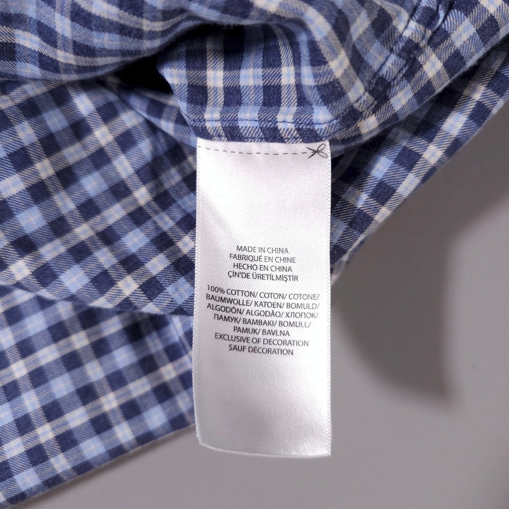Ralph Lauren Shirt Mens Large L Blue White  Plaid‎ Button Down Pony - Picture 5 of 8